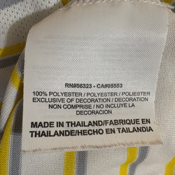 Nike White and Yellow Striped Polo Shirt Robert Trent Jones Golf Trail - Picture 4 of 8